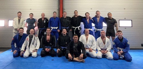 Newly formed GMFRS Brazilian Jiu-Jitsu Group at training.