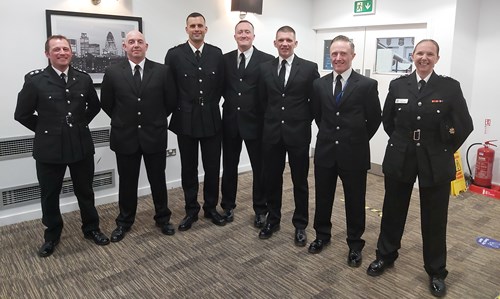 GMFRS colleagues dressed in formal wear posing for a group photo at the NBAC