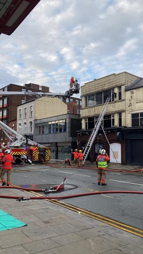 Firefighters in Bolton (GMFRS)