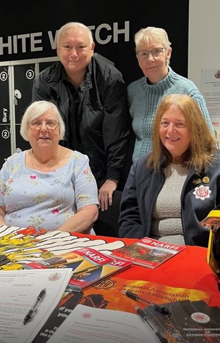 Committee members front row left to right Lynne Bairsto, Kath Hilton, Barry Hilton & Janet O'Callaghan welcome all retired GMFRS staff to join the Retired Members Association.